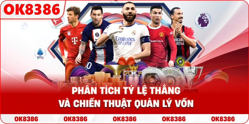 Đồ họa mô tả biểu đồ phân tích tỷ lệ thắng và chiến thuật quản lý vốn