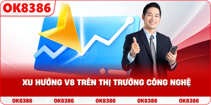 Hình ảnh biểu đồ hoặc infographic về xu hướng V8 trên thị trường công nghệ